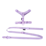 Adjustable Dog Harness Collar Leash Set Macarone Color - Bilde 5